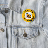 Warnung Schwerwiegende Bienenallergie-Alarm-Knopf Button (Beispiel)