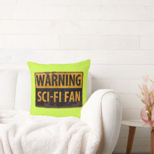 WARNUNG SCI-FI FAN - Metallgefahr Vorsichtsschild Kissen