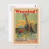 Warnung, seien Sie vorsichtig bei der Arbeit Postkarte (Vorne/Hinten)