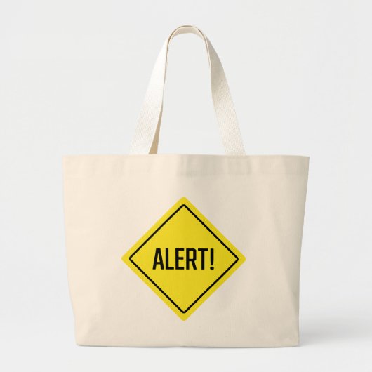Warnung! Sign Jumbo Tote Bag Jumbo Stoffbeutel (Vorne)