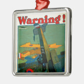 Warnung! Silbernes Ornament (Links)