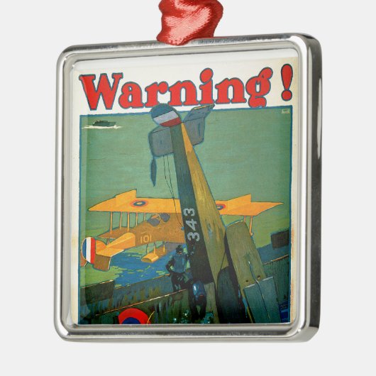 Warnung! Silbernes Ornament (Links)