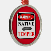 WARNUNG SILBERNES ORNAMENT (Rechts)