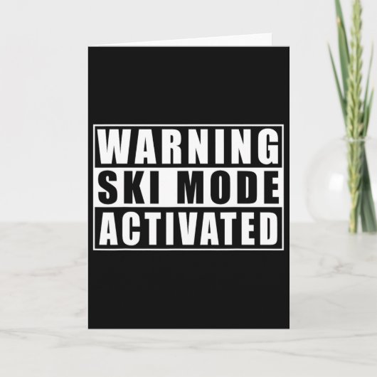 Warnung Skimodus aktiviert Karte (Vorderseite)