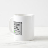 Warnung Soziale Angst lädt Tab Kaffeetasse (Vorderseite Links)