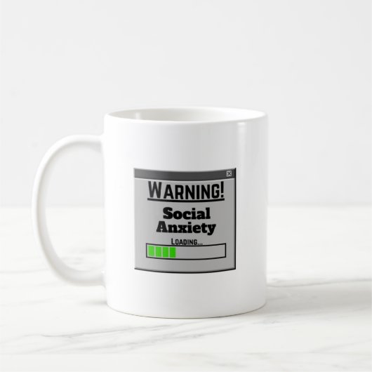 Warnung Soziale Angst lädt Tab Kaffeetasse (Links)