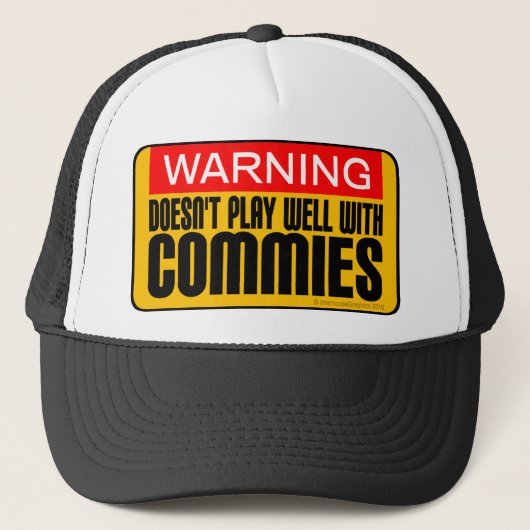 Warnung: Spielt nicht gut mit Commies Truckerkappe (Vorderseite)