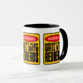 Warnung: Spielt nicht gut mit Redheads Tasse (VorderseiteRechts)