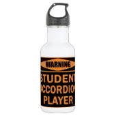 Warnung! Student Accordion Player Trinkflasche (Vorderseite)