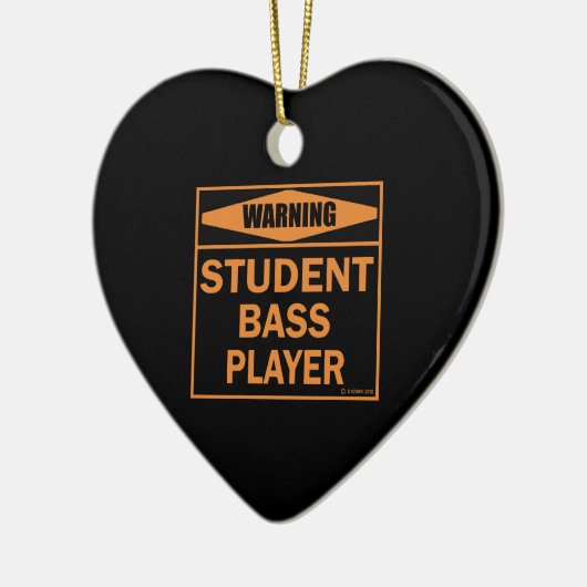 Warnung! Student Bass Player! Keramik Ornament (Links)