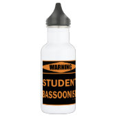 Warnung! Student Bassoonist! Edelstahlflasche (Links)