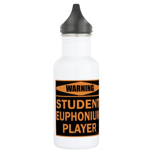 Warnung! Student Euphonium Player! Edelstahlflasche (Links)