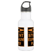 Warnung! Student Euphonium Player! Edelstahlflasche (Vorderseite)