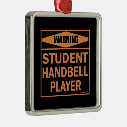 Warnung! Student Handbell Player! Ornament Aus Metall (Rechts)