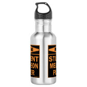 Warnung! Student Melodeon Player! Edelstahlflasche (Rückseite)