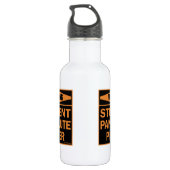 Warnung! Student Pan Flute Player! Edelstahl Edelstahlflasche (Rückseite)