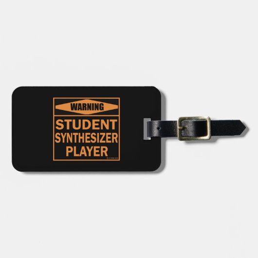 Warnung! Student Synthesizer Player! Gepäckanhänger (Vorderseite horizontal)