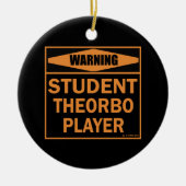Warnung! Student Theorbo Player! Keramikornament (Vorne)