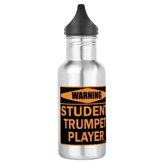 Warnung! Student Trumpet Player! Edelstahlflasche (Links)