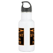 Warnung! Student Tube Player! Edelstahlflasche (Rückseite)