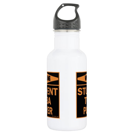 Warnung! Student Tube Player! Edelstahlflasche (Vorderseite)
