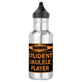 Warnung! Student Ukulele Player! Edelstahlflasche (Rechts)