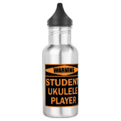 Warnung! Student Ukulele Player! Edelstahlflasche (Links)