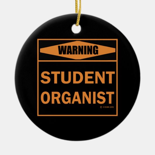 Warnung! Studentenorganisator! Keramik Ornament (Vorne)