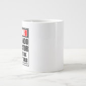 Warnung Taekwondo Instructor hart am Arbeitsplatz Jumbo-Tasse (Vorderseite)