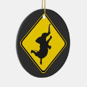Warnung: Tanzt Elefant Xing! Keramikornament (Rechts)