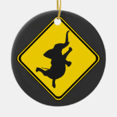 Warnung: Tanzt Elefant Xing! Keramikornament (Vorne)