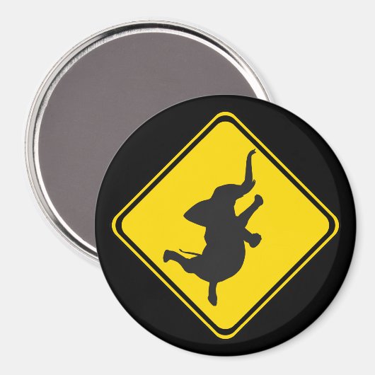 Warnung: Tanzt Elefant Xing! Magnet (Vorderseite/Rückseite)