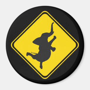 Warnung: Tanzt Elefant Xing! Magnet
