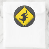 Warnung: Tanzt Elefant Xing! Runder Aufkleber (Tasche)