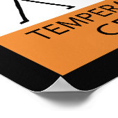 Warnung - Temperamentaler Cellist Poster (Ecke)