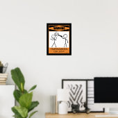 Warnung - Temperamentaler Cellist Poster (Heimbüro)