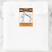 Warnung - Temperamentaler Cellist Runder Aufkleber (Tasche)