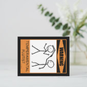 Warnung! Temperamentaler Flutist Postkarte (Stehend Vorderseite)