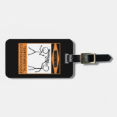 Warnung! Temperamentaler Kontrabasonist Gepäckanhänger (Vorderseite horizontal)