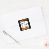 Warnung! Temperamentaler Organist Quadratischer Aufkleber (Umschlag)