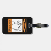 Warnung! Temperamentbass-Player Gepäckanhänger (Rückseite horizontal)