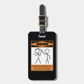 Warnung! Temperamentspieler Gepäckanhänger (Vorderseite vertikal)