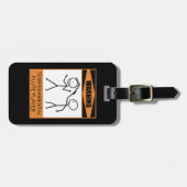 Warnung! Temperamentspieler Gepäckanhänger (Vorderseite horizontal)