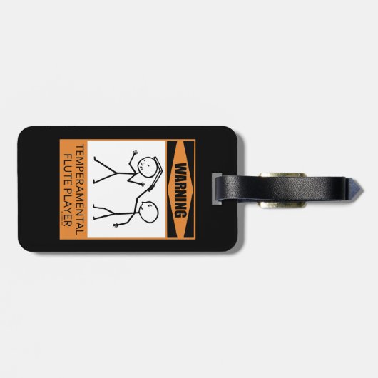 Warnung! Temperamentspieler Gepäckanhänger (Rückseite horizontal)