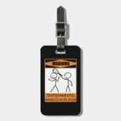 Warnung! Temperamentspieler Mandolin Player Gepäckanhänger (Vorderseite vertikal)