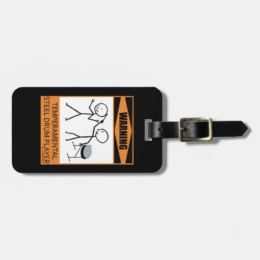 Warnung! Temperamentstahldämpfer Gepäckanhänger (Vorderseite horizontal)