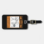 Warnung! Temperamentstahldämpfer Gepäckanhänger (Vorderseite horizontal)