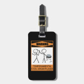 Warnung! Temperamentstahldämpfer Gepäckanhänger (Vorderseite vertikal)