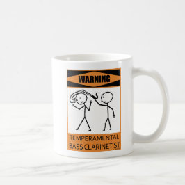 Warnung Temperamentvolle Bass Clarinetist Kaffeepa Kaffeetasse