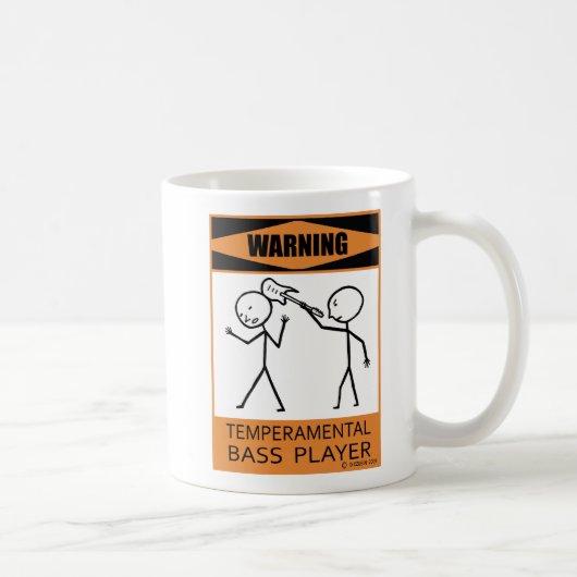 Warnung - Temperamentvolle Bass Player - Kaffee-Ta Kaffeetasse (Rechts)